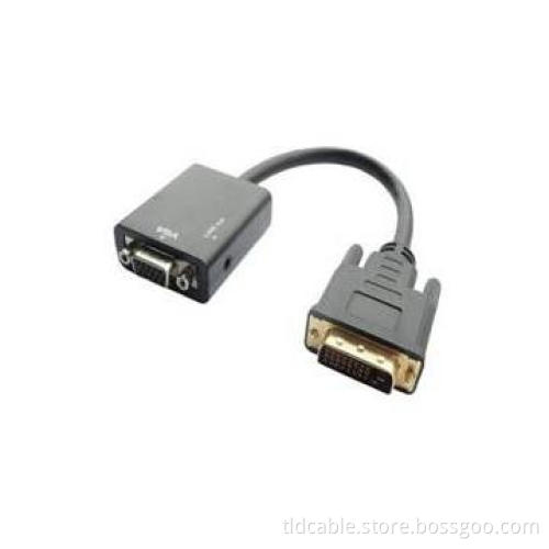 DVI to VGA Female Converter Cable with Audio